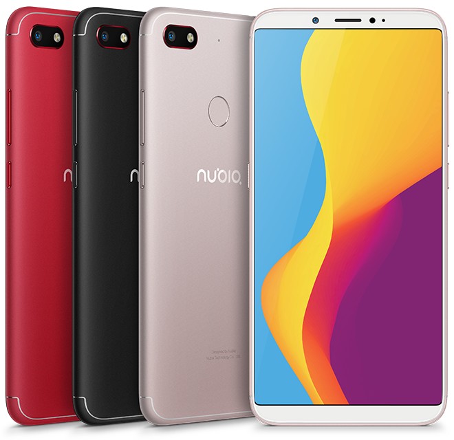 Три цвета смартфона ZTE nubia V18